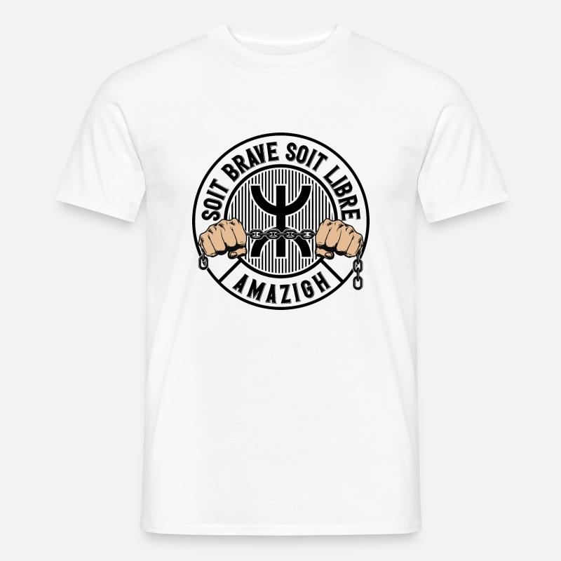 Entweder mutig oder frei. Amazigh. - Männer T-Shirt - Weiß