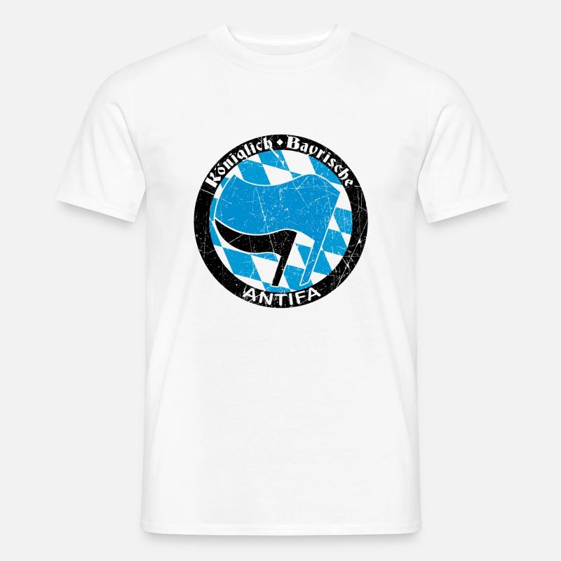 antifa - Männer T-Shirt - Weiß