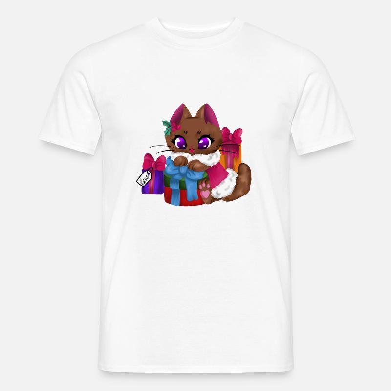 Present Cat🎁🐱 - Männer T-Shirt - Weiß