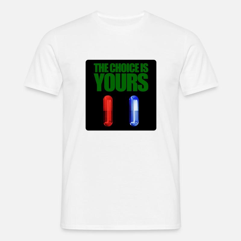 Matrix rote oder blaue Pille - Männer T-Shirt - Weiß