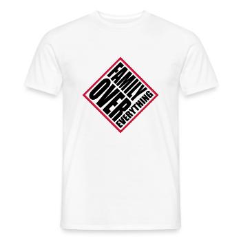 Family Over Everything - Men's T-Shirt - white - Front - AI Model Male 178 dark (178cm)