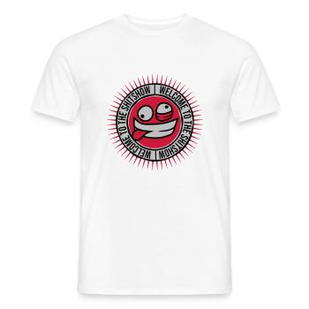 Face Bienvenue Shitshow - T-shirt homme - blanc - Devant - AI Model Male 178 dark (178cm)