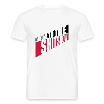 Cheeky Welcome Shitshow - T-shirt homme - blanc - Devant - AI Model Male 178 dark (178cm)