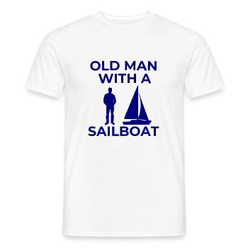 Sail - Men's T-Shirt - white - Front - AI Model Male 178 dark (178cm)