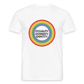 equality diversity identity LGBT lgbtqi queer - Männer T-Shirt - Weiß - Vorne - AI Model Male 178 dark (178cm)