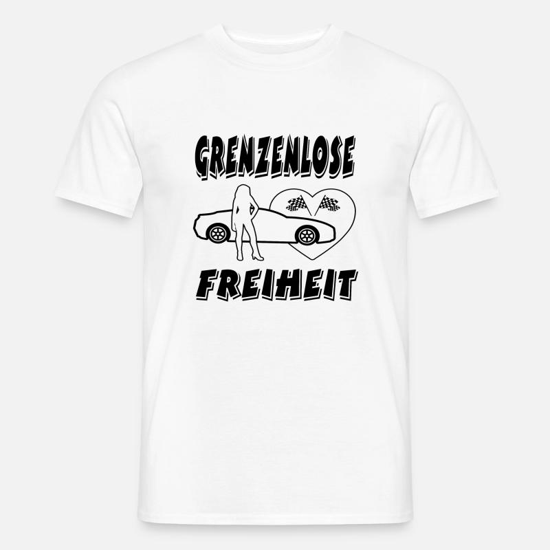 Auto - Männer T-Shirt - Weiß
