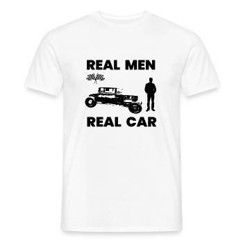 Car - Men's T-Shirt - white - Front - AI Model Male 178 dark (178cm)