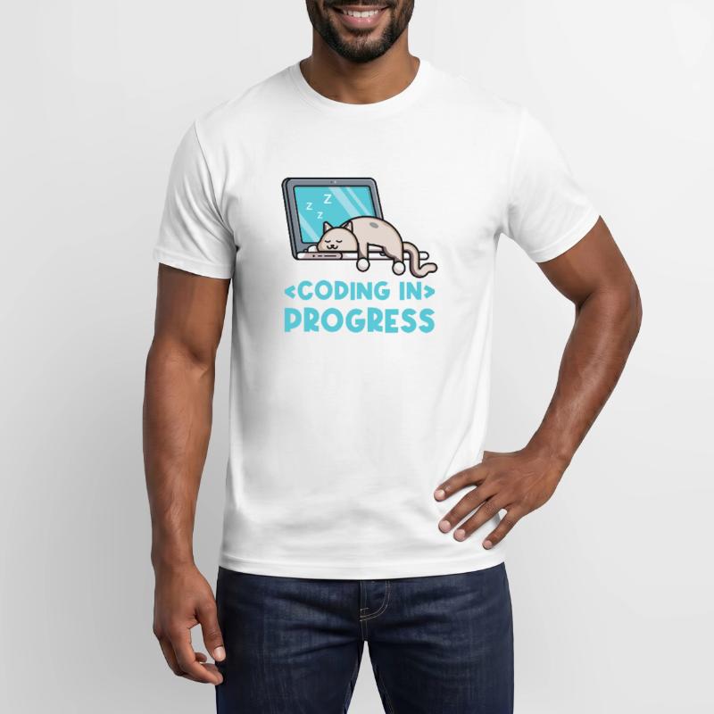 Coding In Progress Coder Programmer Computer Nerd Männer T-Shirt