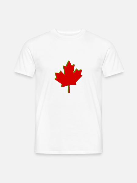 Kanadisches Flaggenmotiv - Männer T-Shirt - Weiß