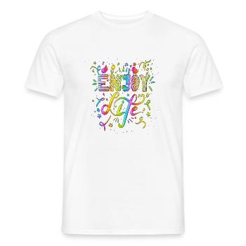 Denken Sie über den Tellerrand hinaus positive Gedanken glücklich - Männer T-Shirt - Weiß - Vorne - AI Model Male 178 dark (178cm)