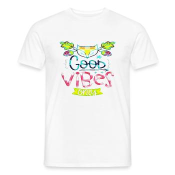Think outside the box positive thoughts happy - Men's T-Shirt - white - Front - AI Model Male 178 dark (178cm)