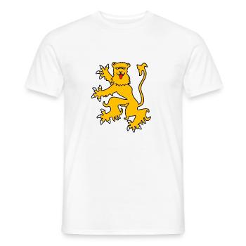 Lion OR aveyron flag - Men's T-Shirt - white - Front - AI Model Male 178 dark (178cm)