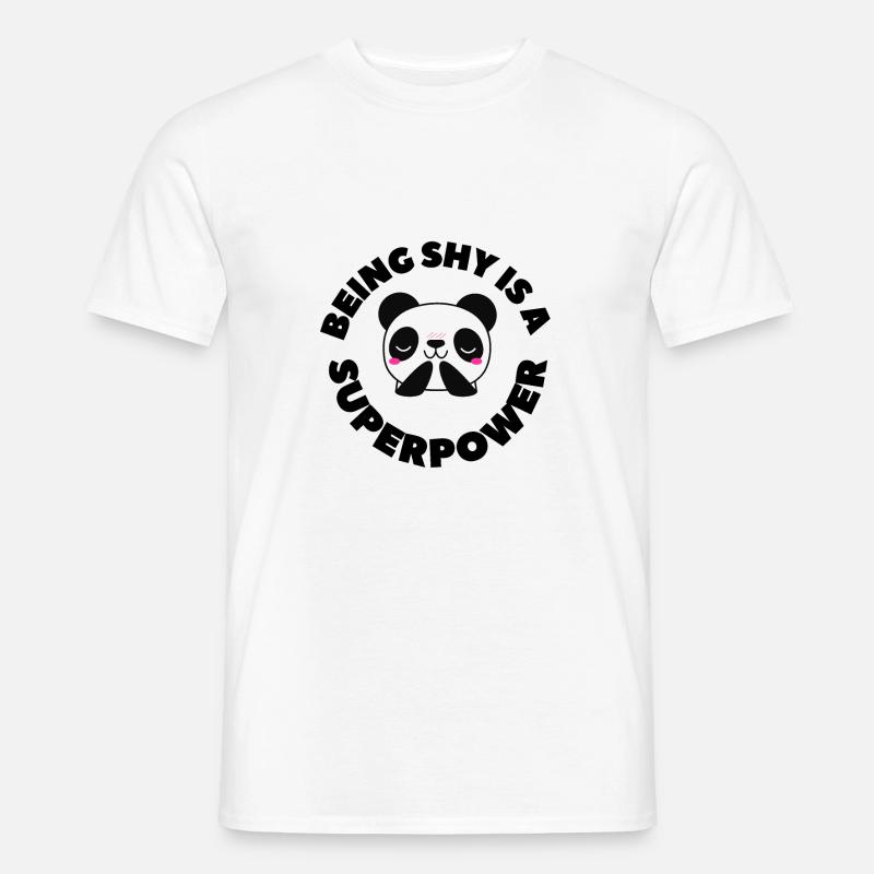 Schüchtern sein ist eine Superkraft - Männer T-Shirt - Weiß