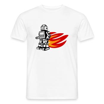 Bot d’épuisement professionnel - T-shirt homme - blanc - Devant - AI Model Male 178 dark (178cm)