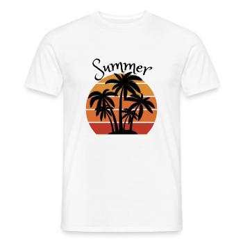 Summer - T-shirt homme - blanc - Devant - AI Model Male 178 dark (178cm)