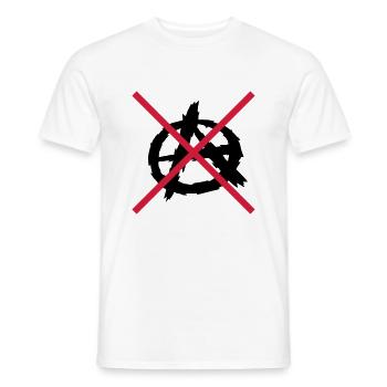 No anarchy symbol logo - Men's T-Shirt - white - Front - AI Model Male 178 dark (178cm)