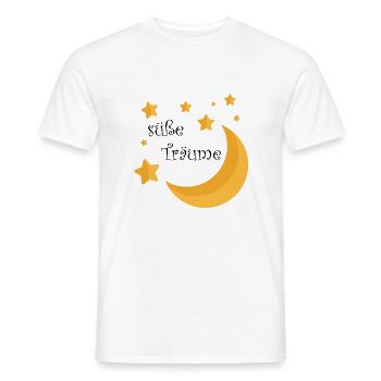 Süsse Träume, erholsame Nacht. Traum wird wahr - Männer T-Shirt - Weiß - Vorne - AI Model Male 178 dark (178cm)