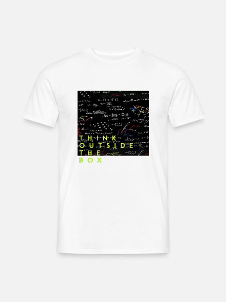 Denken Sie über den Tellerrand hinaus positive Gedanken glücklich - Männer T-Shirt - Weiß