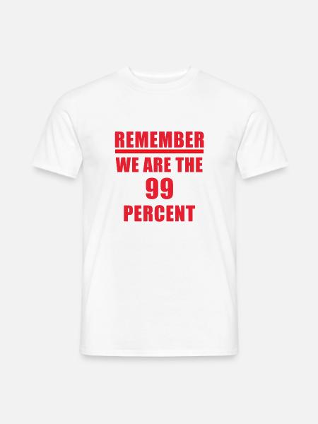 Wir sind die 99 Prozent - Männer T-Shirt - Weiß