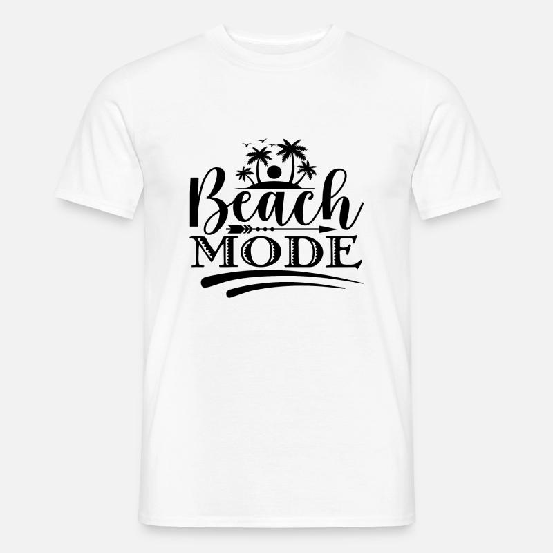 Beach Mode - Männer T-Shirt - Weiß