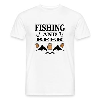 Pêche - T-shirt homme - blanc - Devant - AI Model Male 178 dark (178cm)