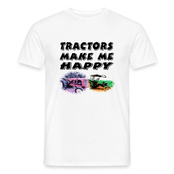 Tractor - Men's T-Shirt - white - Front - AI Model Male 178 dark (178cm)
