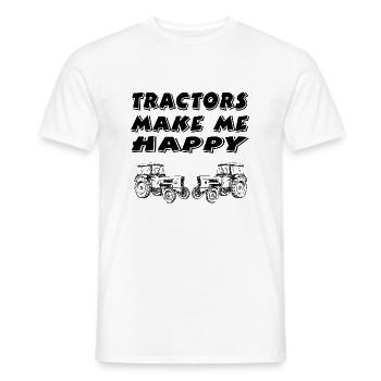 Tractor - Men's T-Shirt - white - Front - AI Model Male 178 dark (178cm)