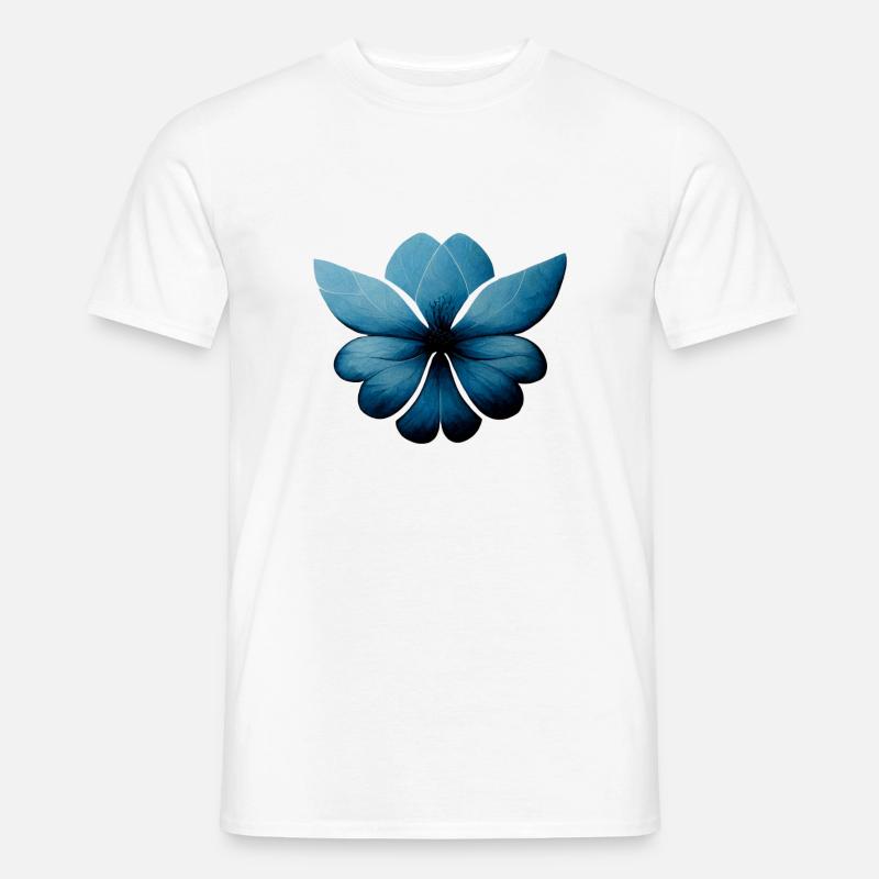 Die blaue Blüte - Männer T-Shirt - Weiß