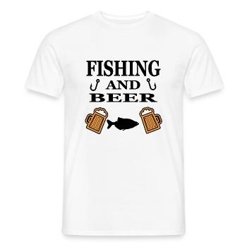 Pêche - T-shirt homme - blanc - Devant - AI Model Male 178 dark (178cm)