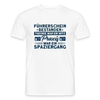 Führerscheinprüfung Führerschein Bestanden Fahrsch - Männer T-Shirt - Weiß - Vorne - AI Model Male 178 dark (178cm)
