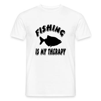 Pêche - T-shirt homme - blanc - Devant - AI Model Male 178 dark (178cm)