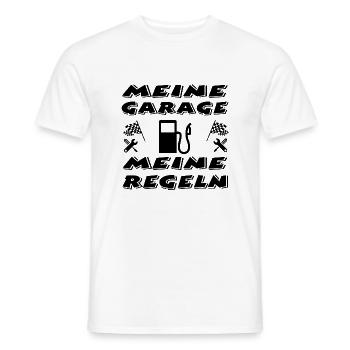 Garage - Männer T-Shirt - Weiß - Vorne - AI Model Male 178 dark (178cm)