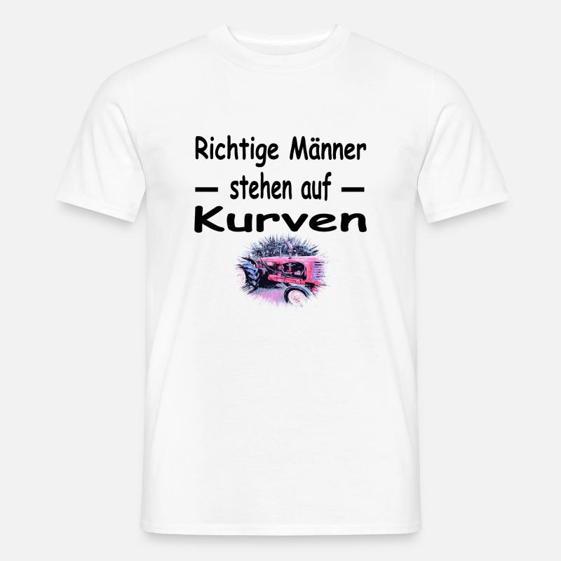 Traktor - Männer T-Shirt - Weiß