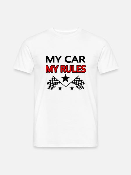 Auto - Männer T-Shirt - Weiß