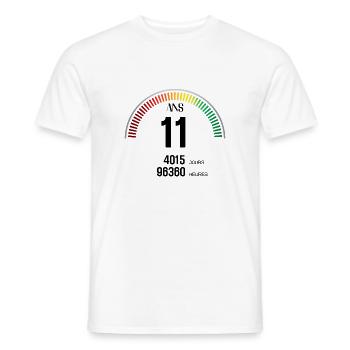 Anniversaire 11 ans Compteur - T-shirt homme - blanc - Devant - AI Model Male 178 dark (178cm)