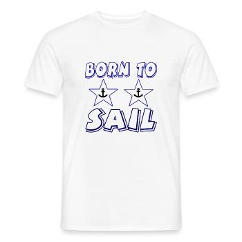 Sail - Men's T-Shirt - white - Front - AI Model Male 178 dark (178cm)