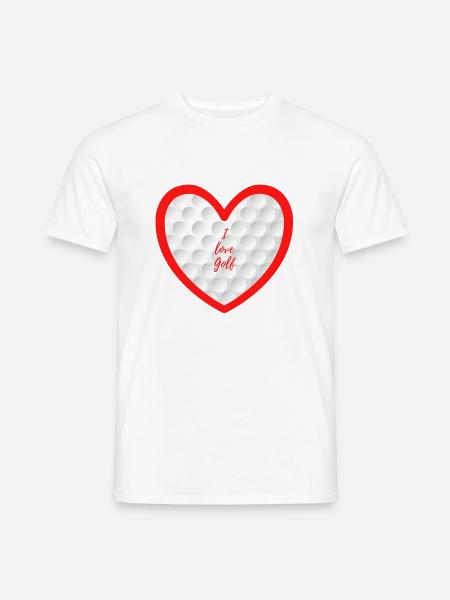 I love Golf - Männer T-Shirt - Weiß