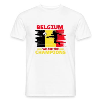 Belgium Football 2022 supporter of Belgium football - Men's T-Shirt - white - Front - AI Model Male 178 dark (178cm)