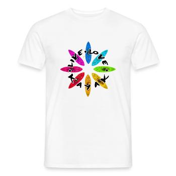 Live Love Kayak Kayaking Rowing Rower Canoe Rower - Männer T-Shirt - Weiß - Vorne - AI Model Male 178 dark (178cm)