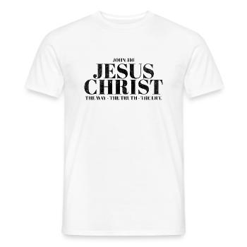 Jesus Christus Bibel Christian Christliches Kreuz - Männer T-Shirt - Weiß - Vorne - AI Model Male 178 dark (178cm)