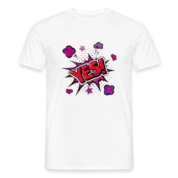 oui chante drôle pas de fille féminisme appliquer toujours - T-shirt homme - blanc - Devant - AI Model Male 178 dark (178cm)