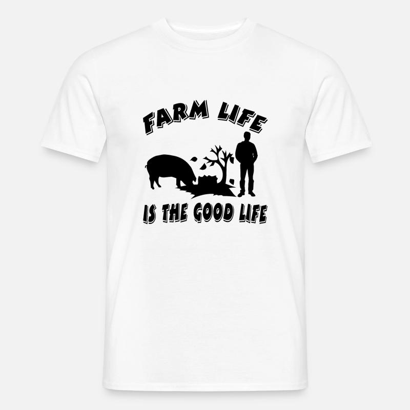 Bauernhof - Männer T-Shirt - Weiß