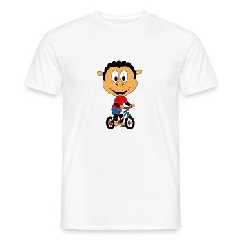 SCHWARZES SCHAF - FAHRRAD - RAD - RADSPORT - Männer T-Shirt - Weiß - Vorne - AI Model Male 178 dark (178cm)