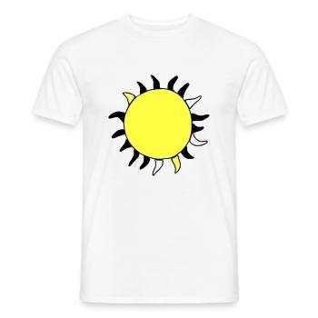 Sun Summer Watercolor Nature Beach Sky Vector - Men's T-Shirt - white - Front - AI Model Male 178 dark (178cm)