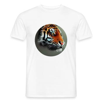 Tiger - Männer T-Shirt - Weiß - Vorne - AI Model Male 178 dark (178cm)