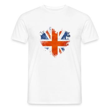 Angleterre Royaume-Uni Londres Anglais britannique Royaume-Uni - T-shirt homme - blanc - Devant - AI Model Male 178 dark (178cm)