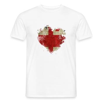 England UK London British English United Kingdom - Men's T-Shirt - white - Front - AI Model Male 178 dark (178cm)