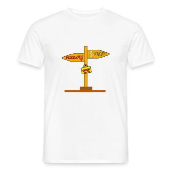Pizza - Männer T-Shirt - Weiß - Vorne - AI Model Male 178 dark (178cm)