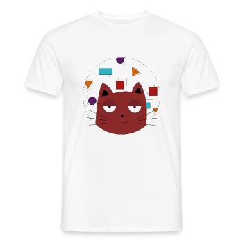 Cat - Männer T-Shirt - Weiß - Vorne - AI Model Male 178 dark (178cm)