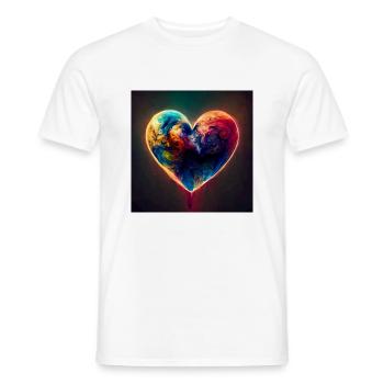 Love our Earth - Männer T-Shirt - Weiß - Vorne - AI Model Male 178 dark (178cm)